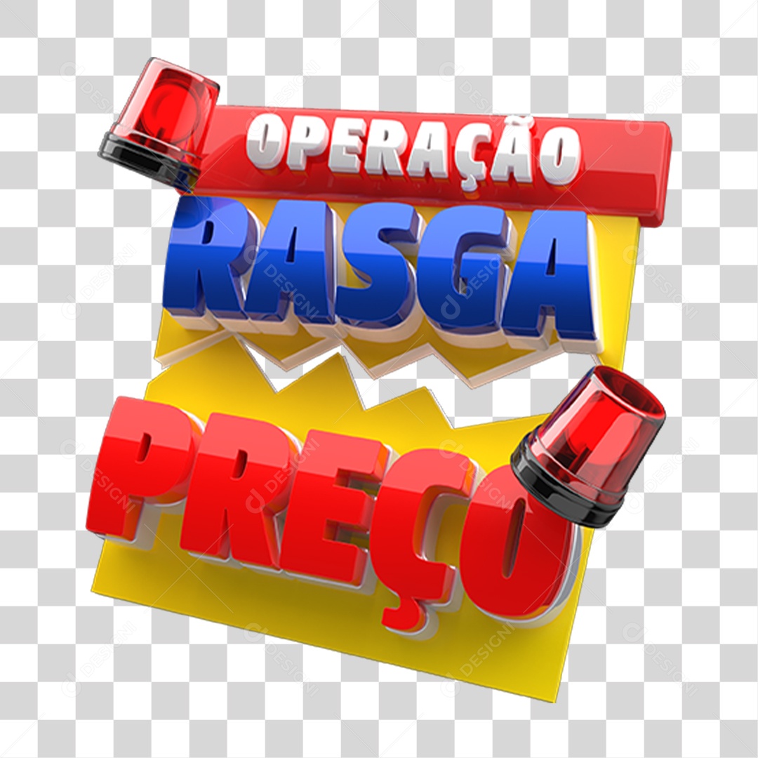 Selo 3D Operação Rasga Preço PNG Transparente