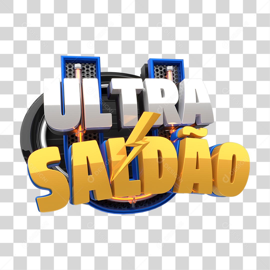 Selo 3D Ultra Saldão PNG Transparente