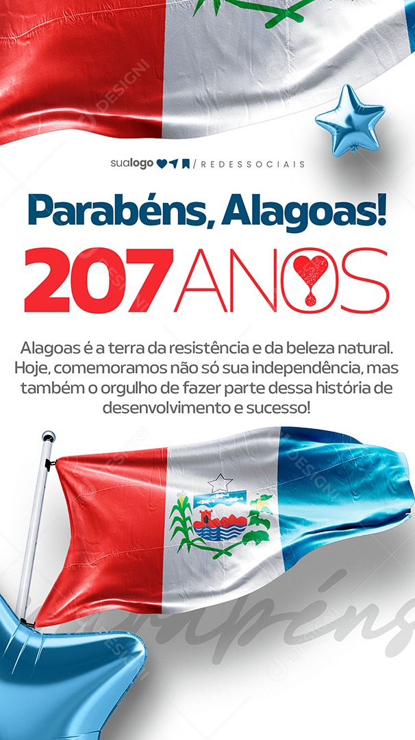 Story Parabéns Alagoas 207 Anos Social Media PSD Editável