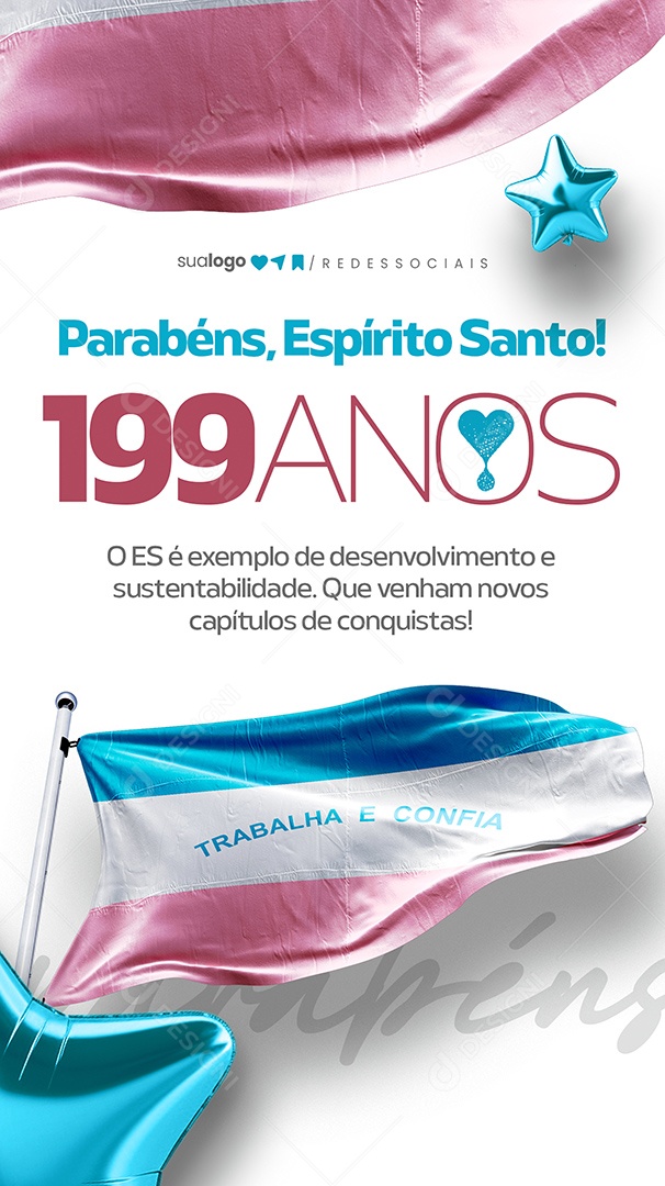 Story Parabéns Espirito Santo 199 Anos Social Media PSD Editável