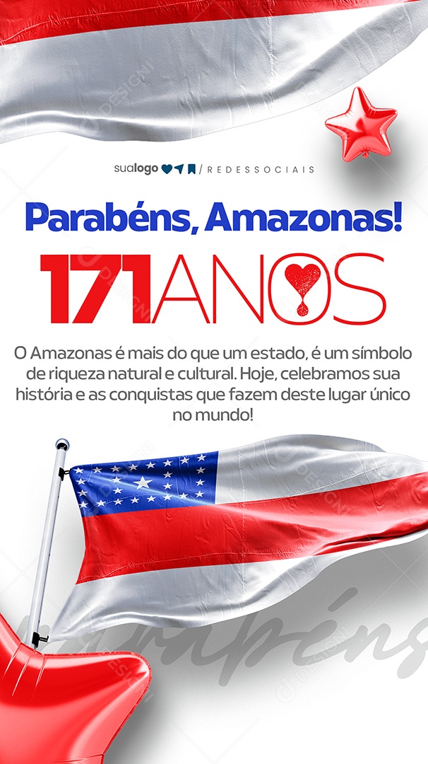 Story Parabéns Amazonas 171 Anos Social Media PSD Editável