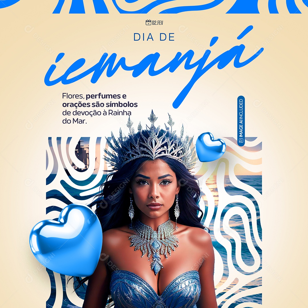 Dia de Iemanjá Social Media PSD Editável