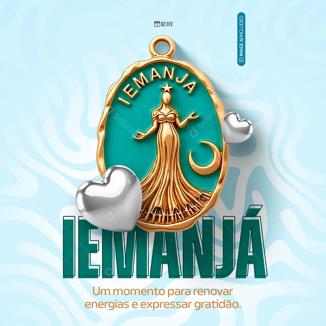 Dia de Iemanjá Social Media PSD Editável