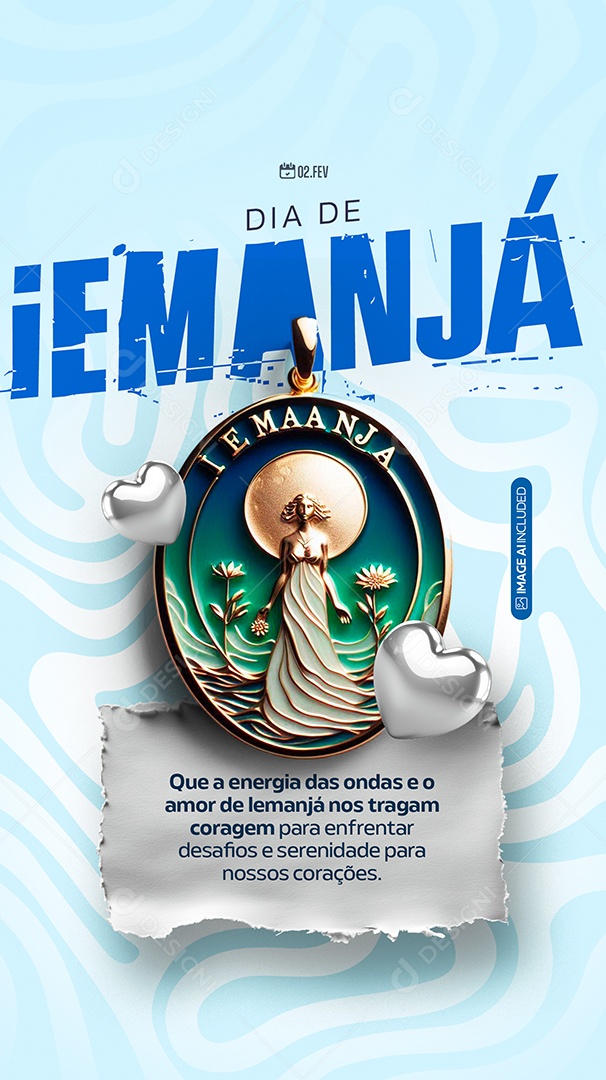 Story Dia de Iemanjá Social Media PSD Editável