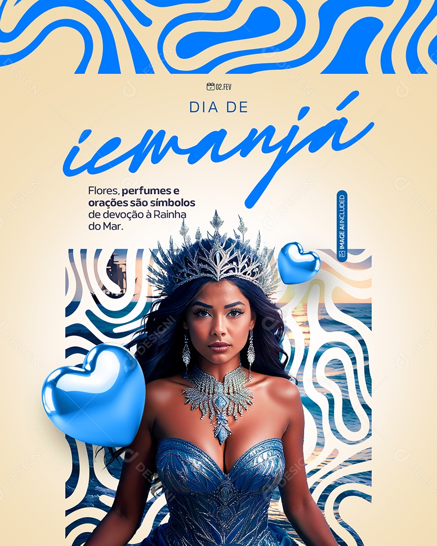 Dia de Iemanjá Social Media PSD Editável