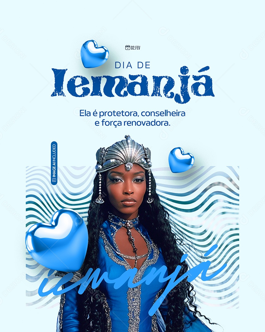 Dia de Iemanjá Social Media PSD Editável