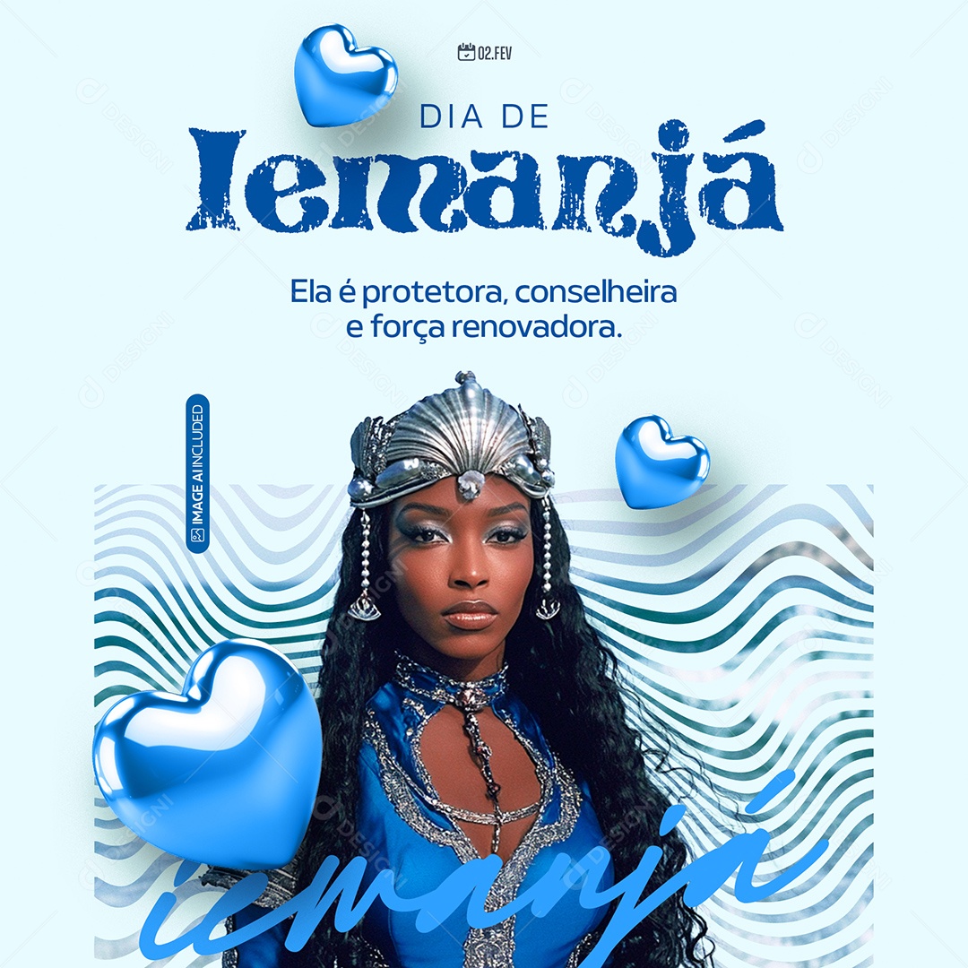 Dia de Iemanjá Social Media PSD Editável