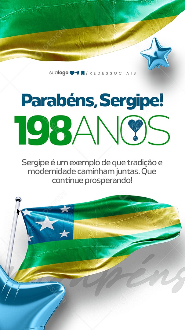 Story Parabéns Sergipe 198 Anos Social Media PSD Editável