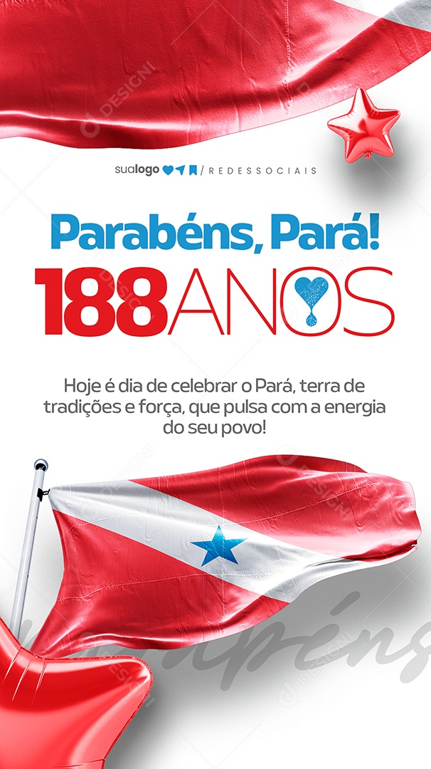 Story Parabéns Pará 188 Anos Social Media PSD Editável