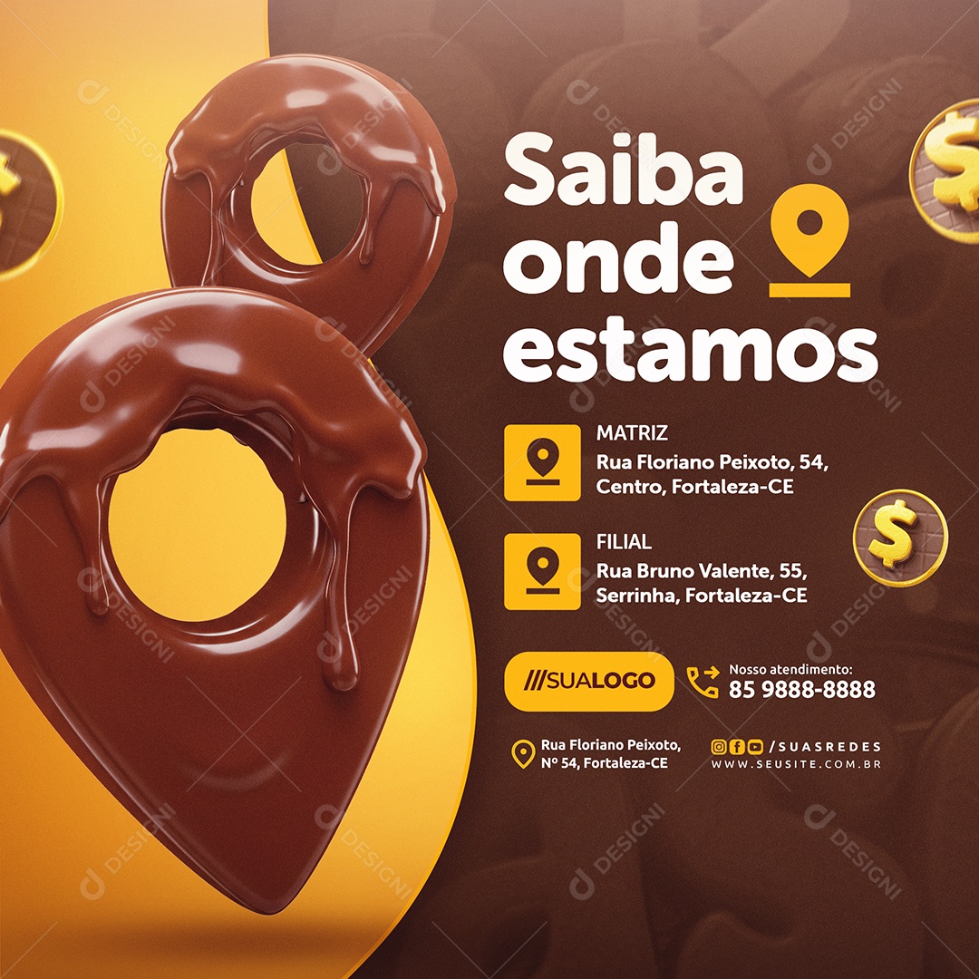 Páscoa Recheada Saiba Onde Estamos Social Media PSD Editável