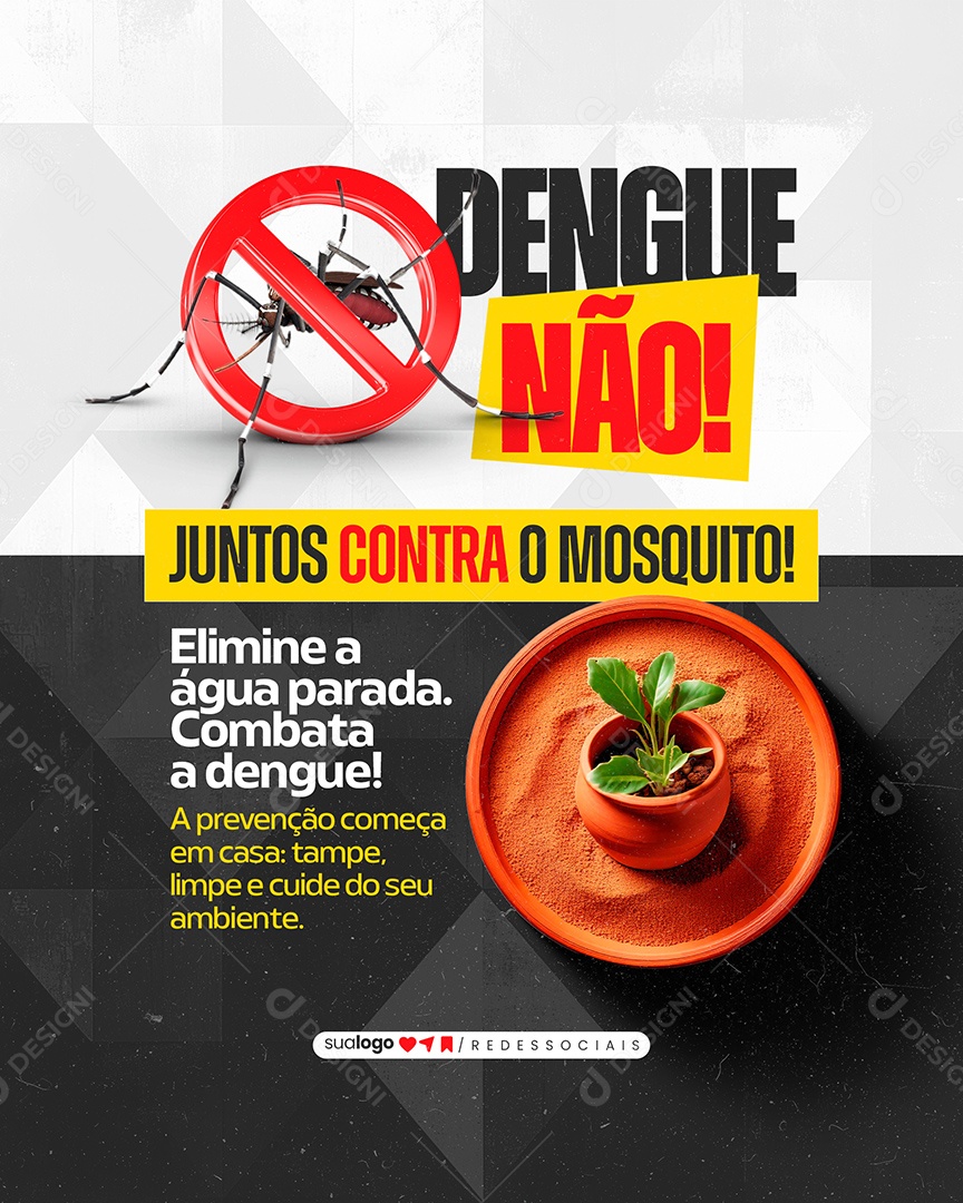 Dengue Não JuntosContra o Mosquito Social Media PSD Editável