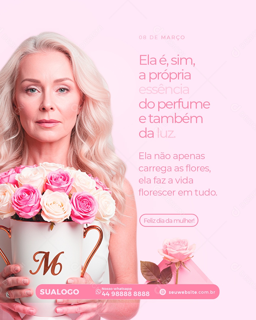 Dia Internacional Das Mulheres 08 de Março Social Media PSD Editável