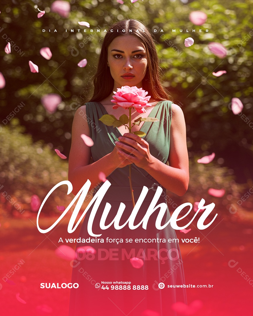 Dia Internacional Das Mulheres 08 de Março Social Media PSD Editável