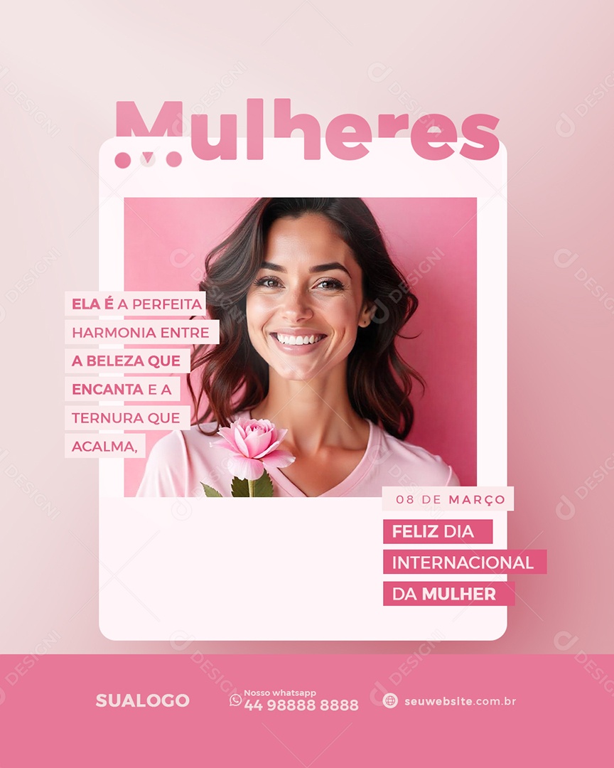 Dia Internacional Das Mulheres 08 de Março Social Media PSD Editável