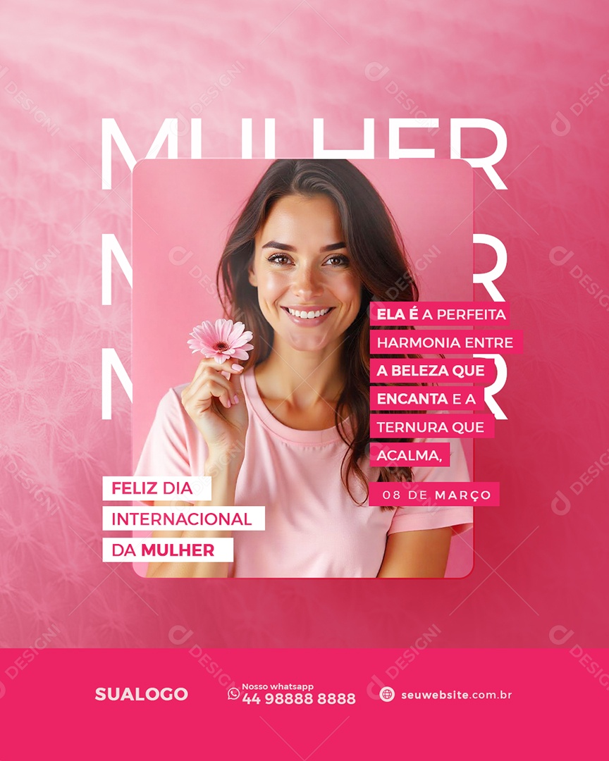 Dia Internacional Das Mulheres 08 de Março Social Media PSD Editável