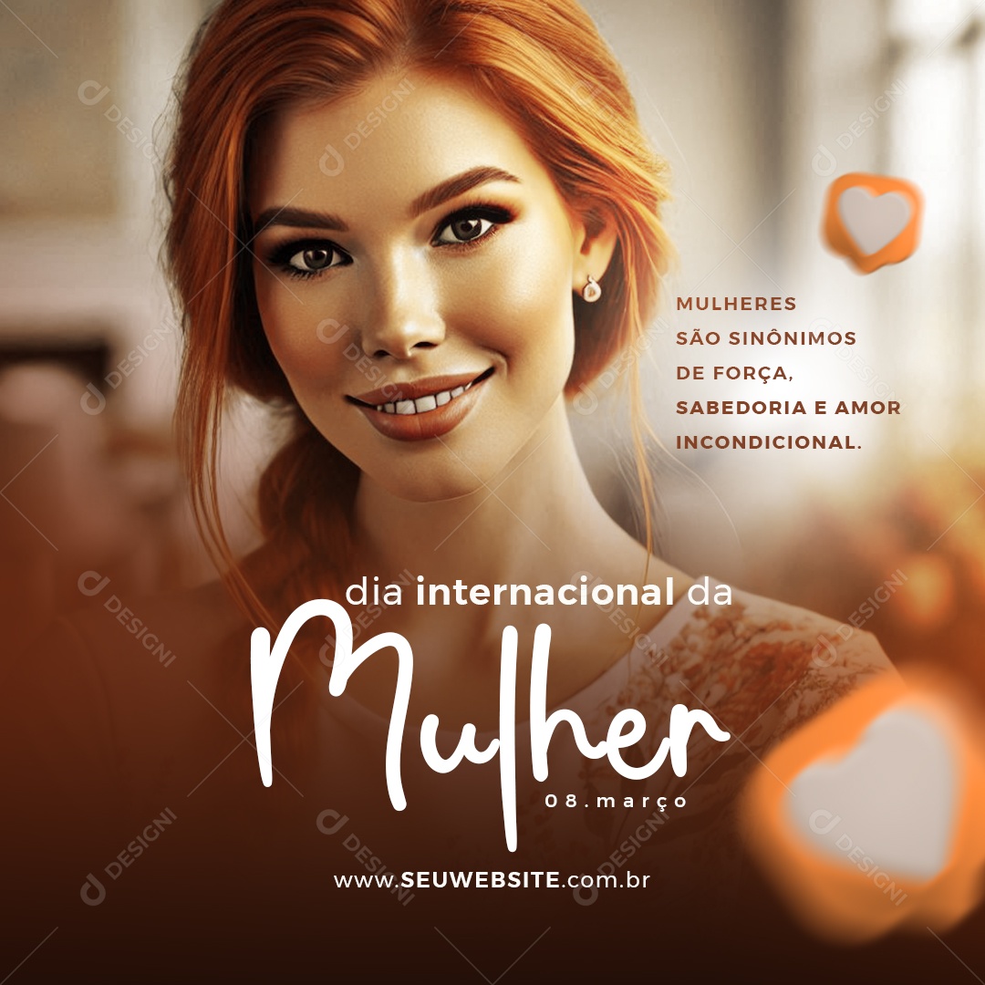 Dia Internacional Das Mulheres 08 de Março Social Media PSD Editável