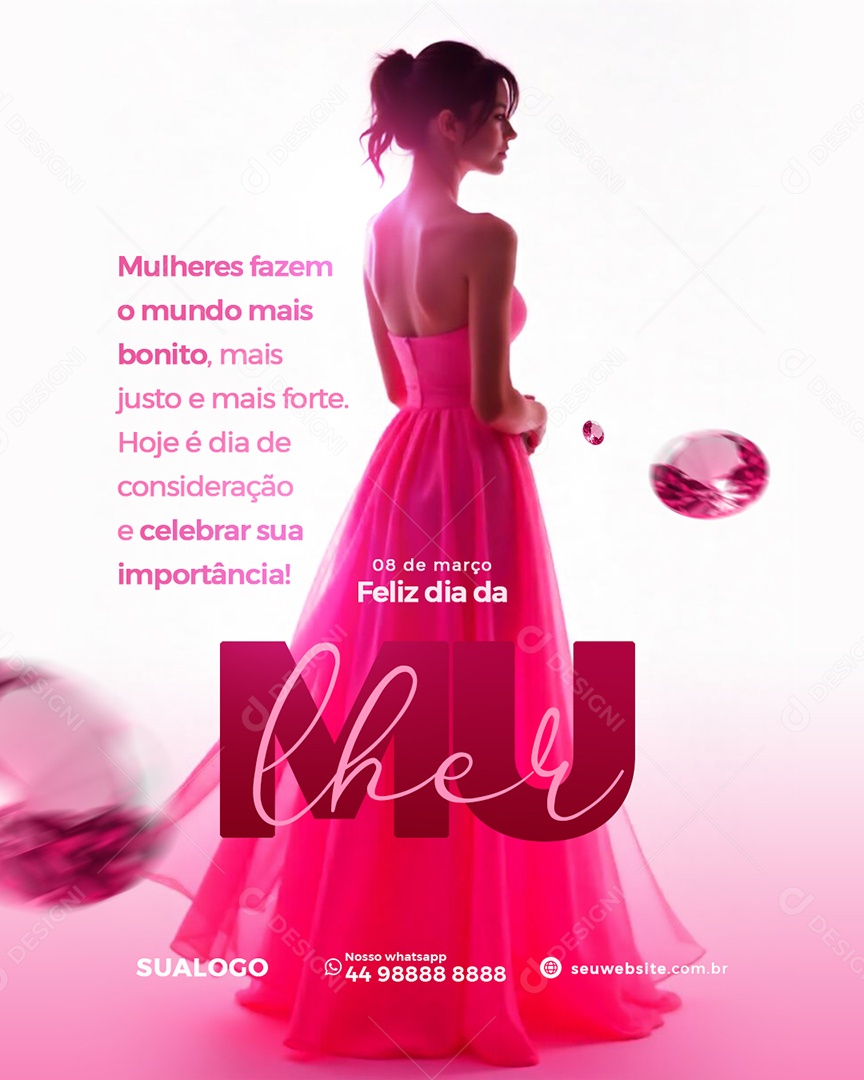 Dia Internacional Das Mulheres 08 de Março Social Media PSD Editável