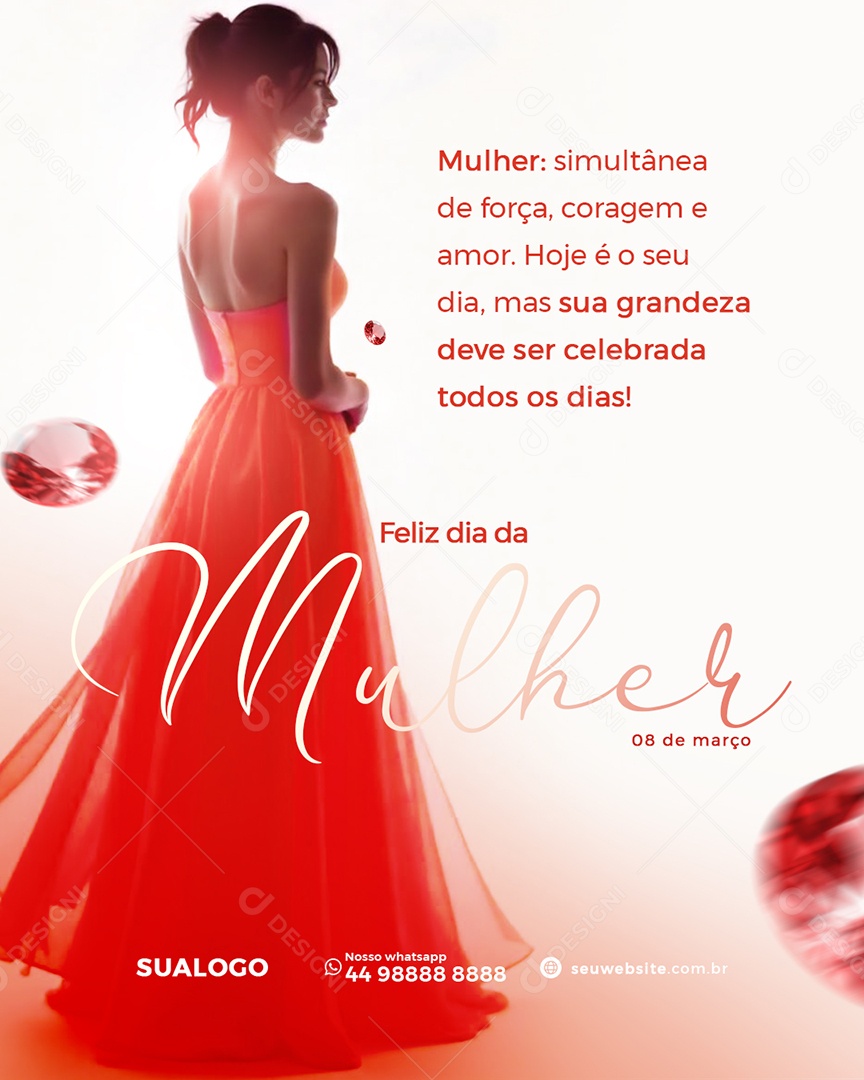 Dia Internacional Das Mulheres 08 de Março Social Media PSD Editável
