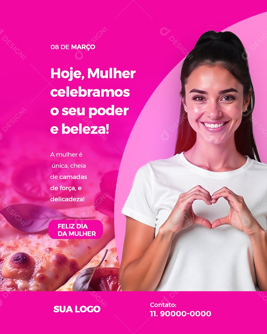 Dia Internacional Das Mulheres 08 de Março Poder e Beleza Social Media PSD Editável