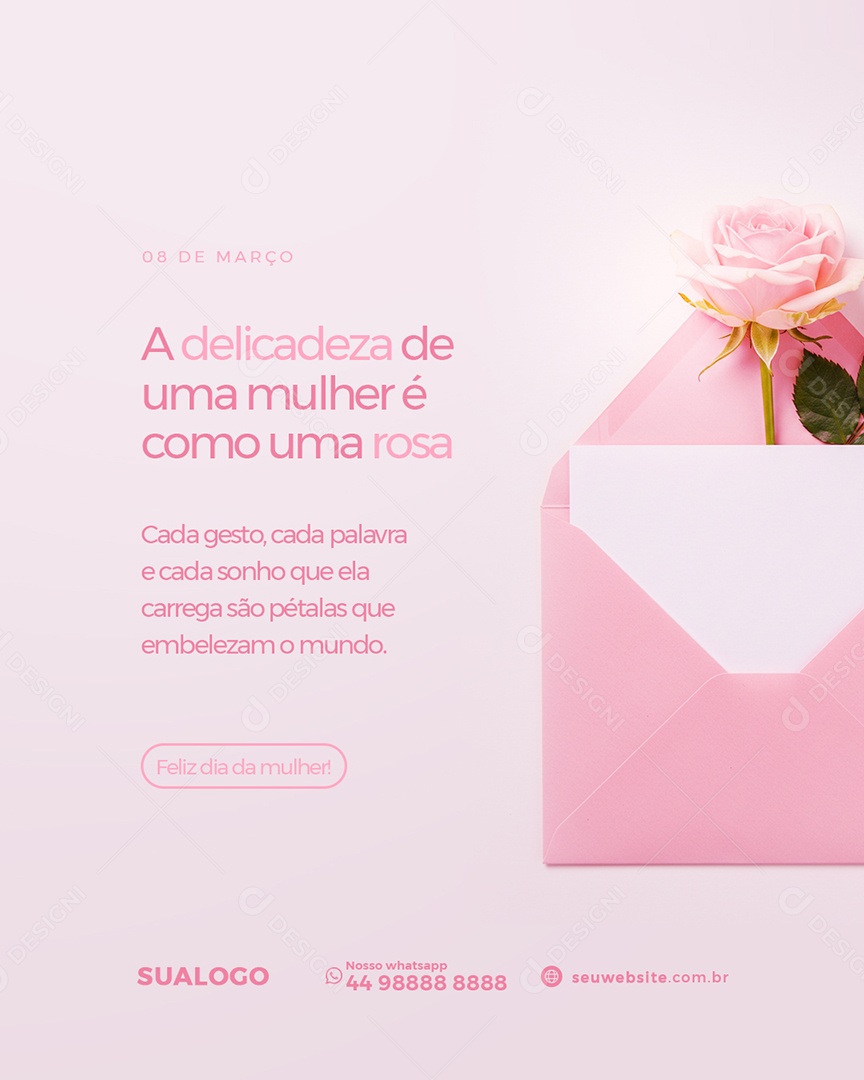 Dia Internacional Das Mulheres 08 de Março Social Media PSD Editável