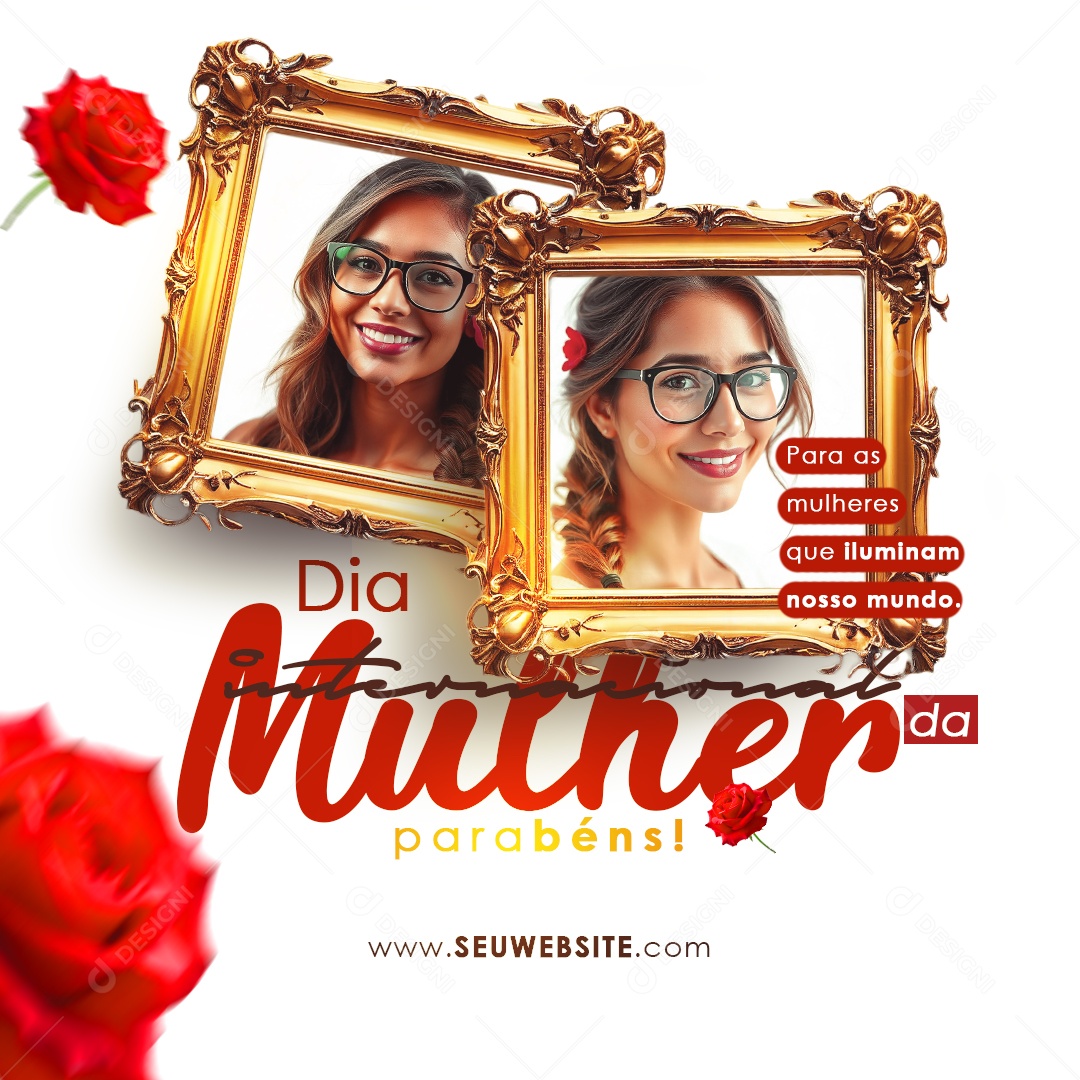 Dia Internacional Das Mulheres 08 de Março Social Media PSD Editável