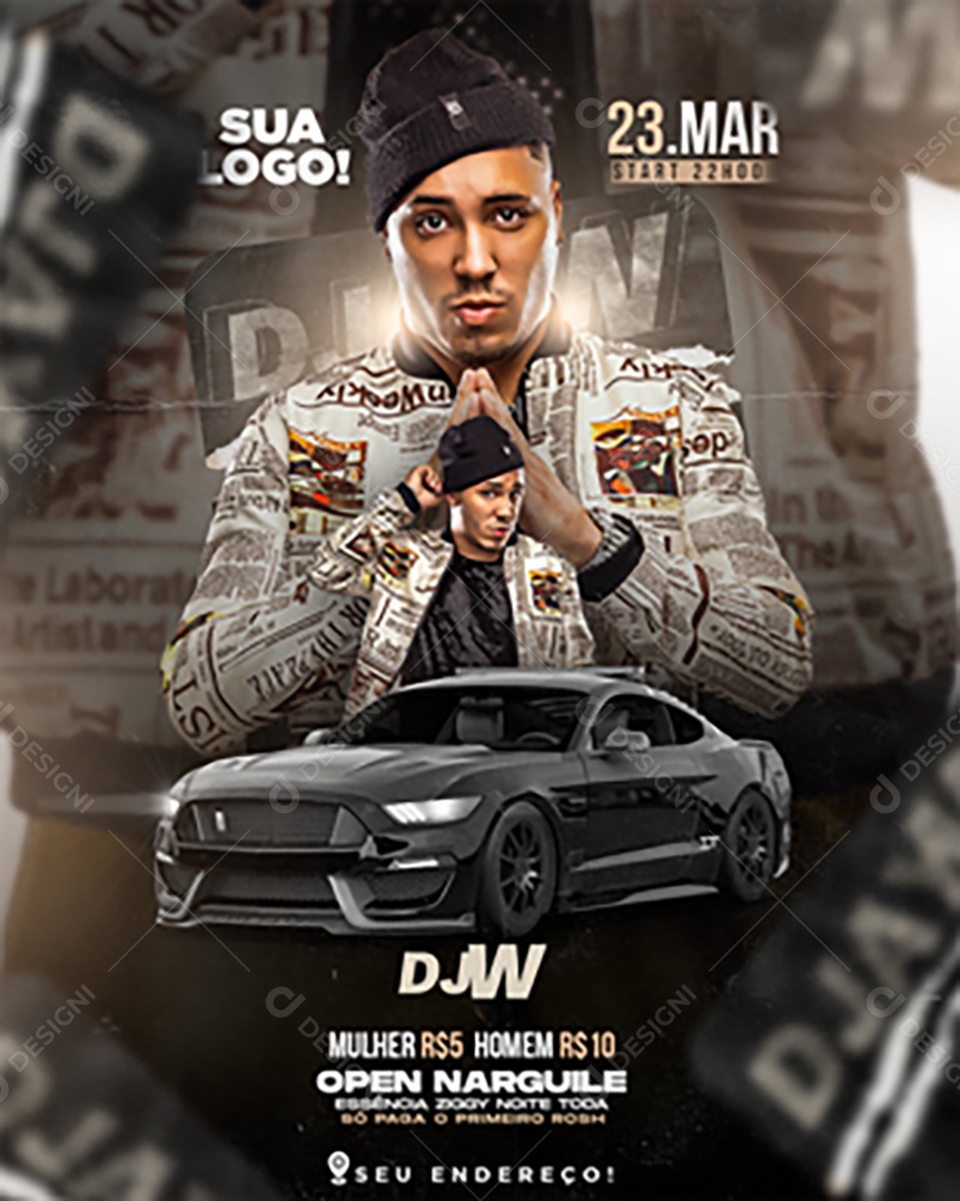 Feed Flyer DJW Social Media PSD Editável