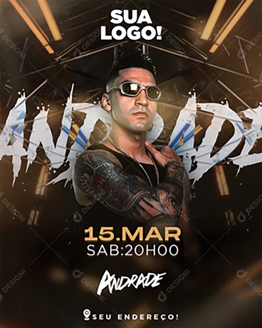 Feed Flyer Andrade Social Media PSD Editável