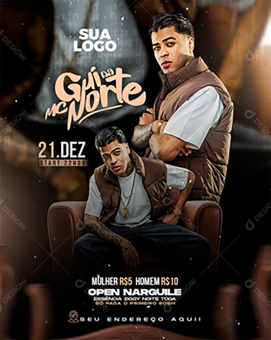 Feed Flyer Mc Gui da Norte Social Media PSD Editável