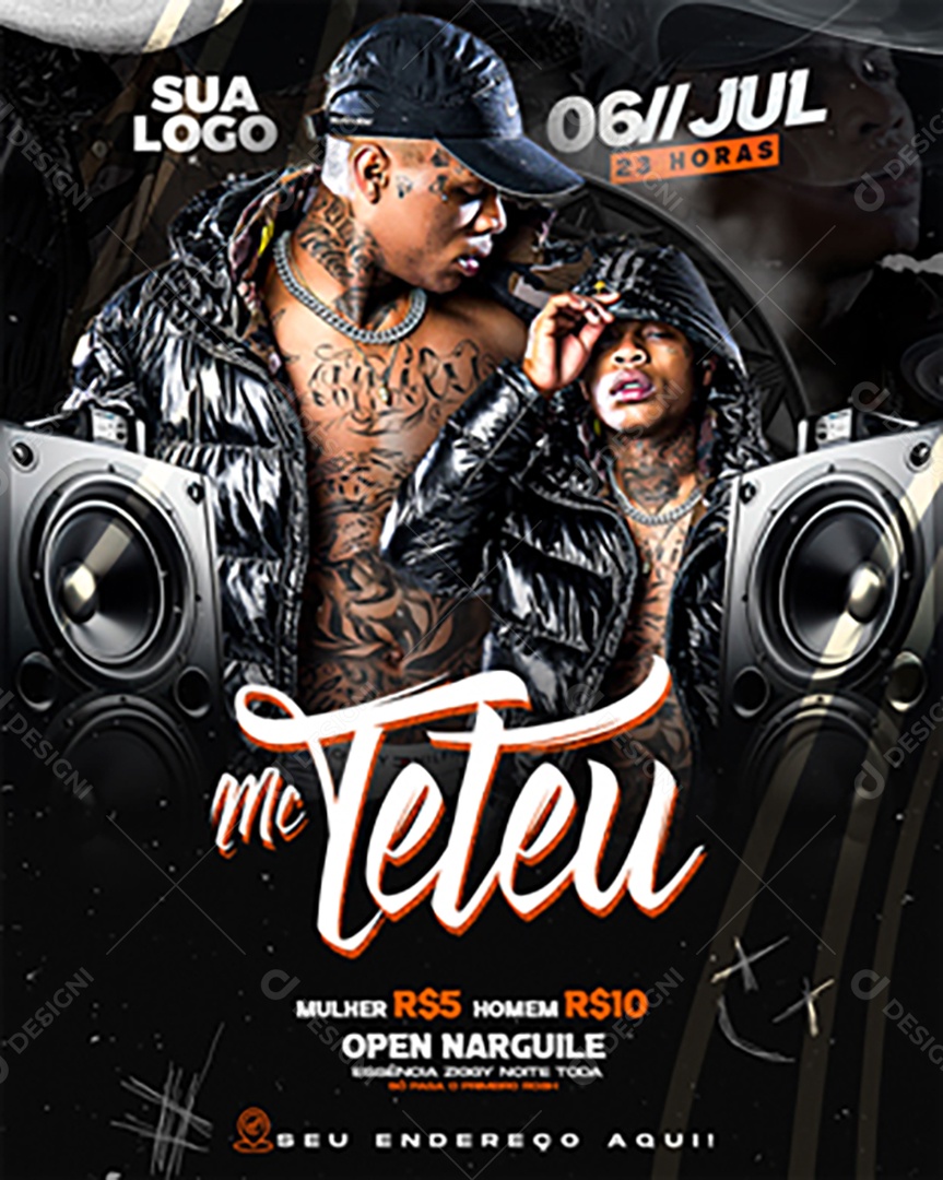 Feed Flyer Mc Teteu Social Media PSD Editável