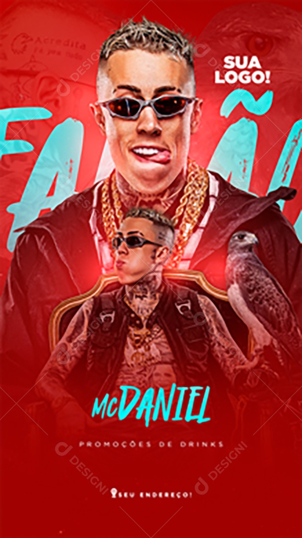 Story Flyer Mc Daniel  Social Media PSD Editável