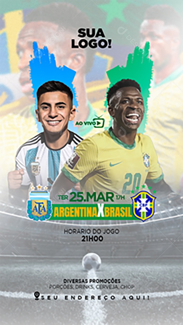 Story Flyer Jogo De Futebol Social Mídia PSD Editável