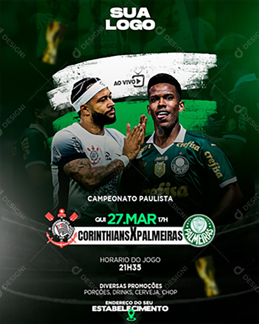Story Flyer Jogo De Futebol Social Mídia PSD Editável