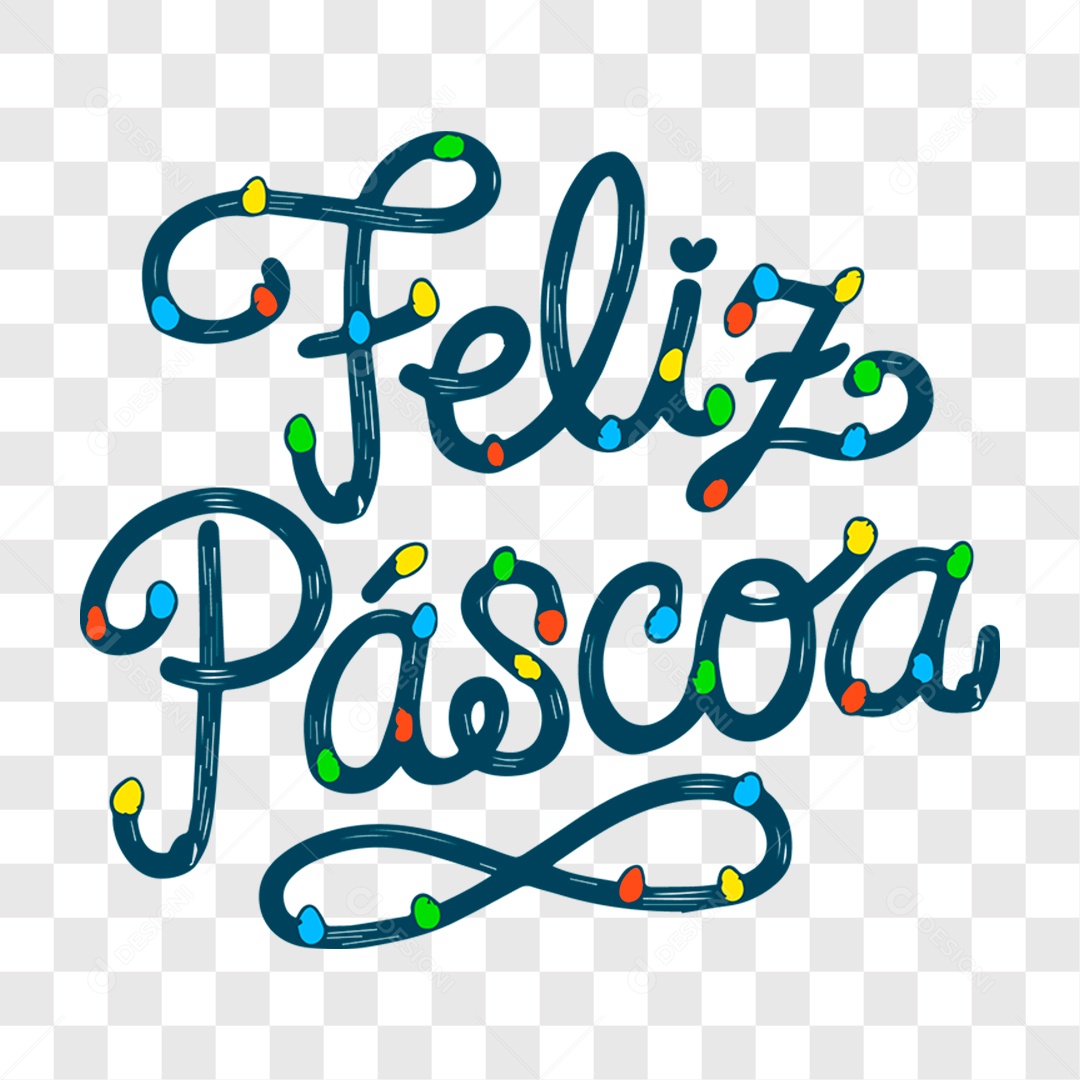 Lettering Feliz Páscoa EPS + PNG