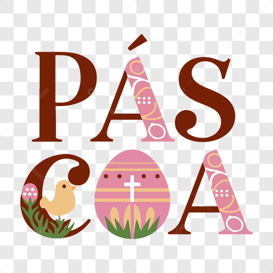 Lettering Páscoa EPS + PNG