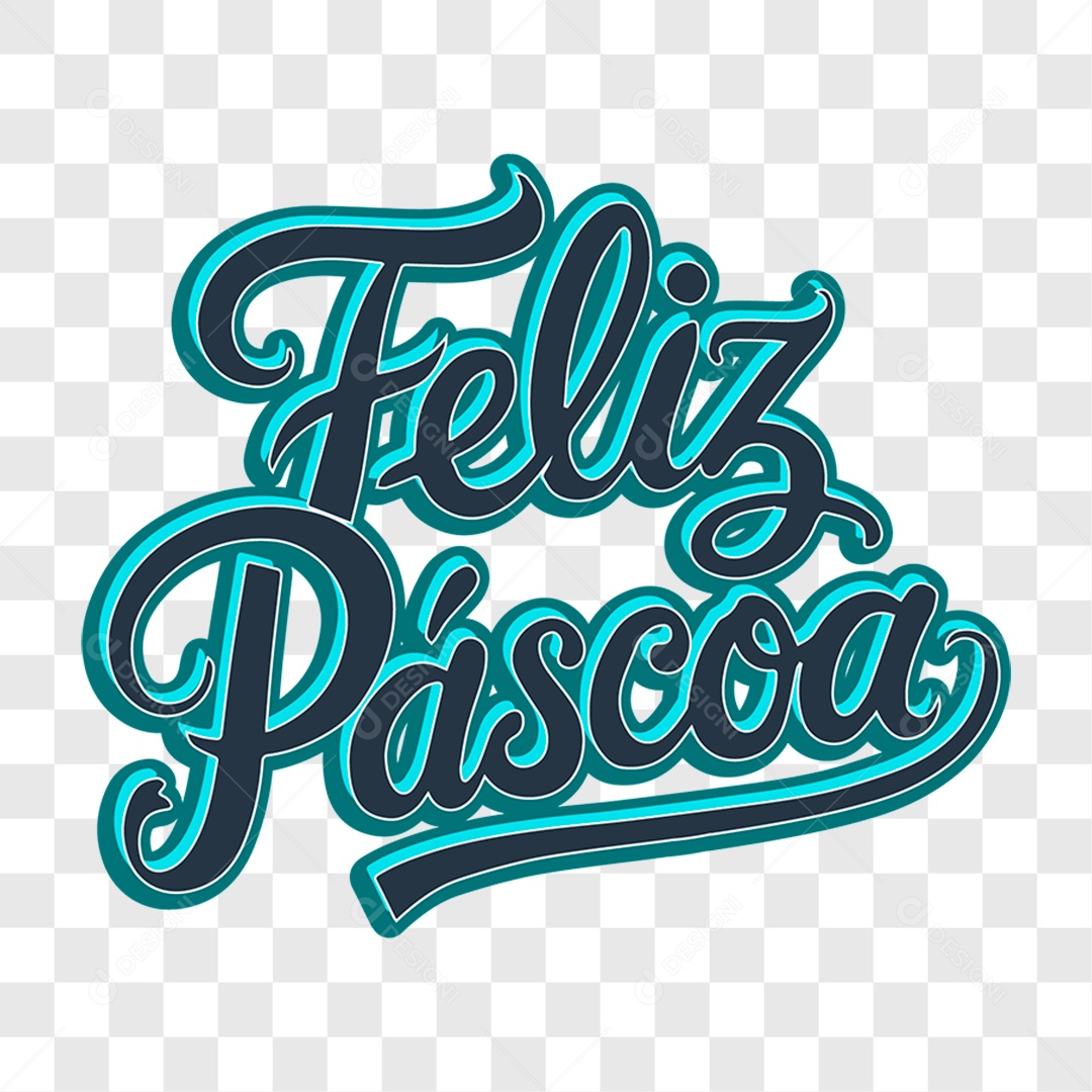 Lettering Feliz Páscoa EPS + PNG