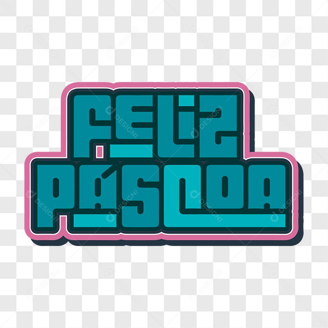 Lettering Feliz Páscoa EPS + PNG