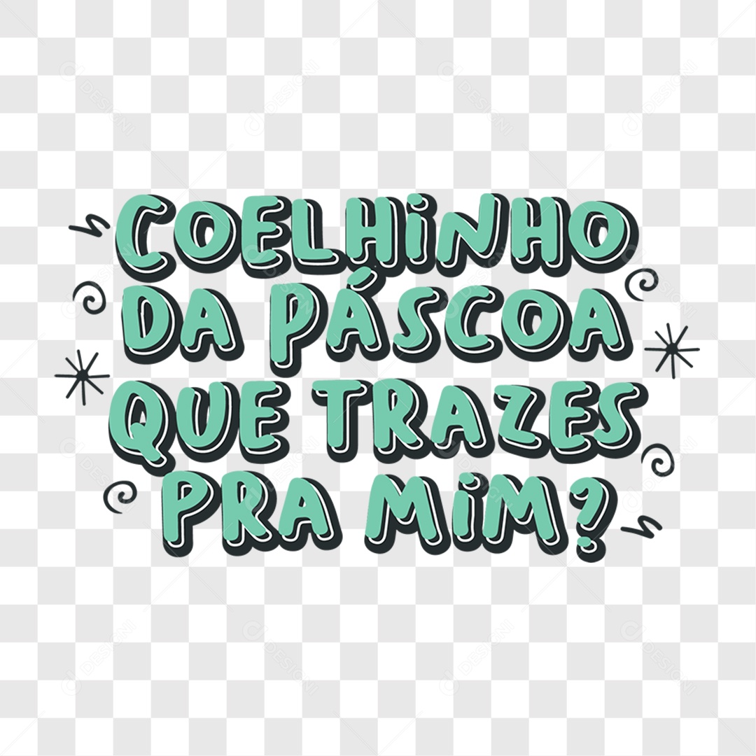 Lettering Feliz Páscoa EPS + PNG