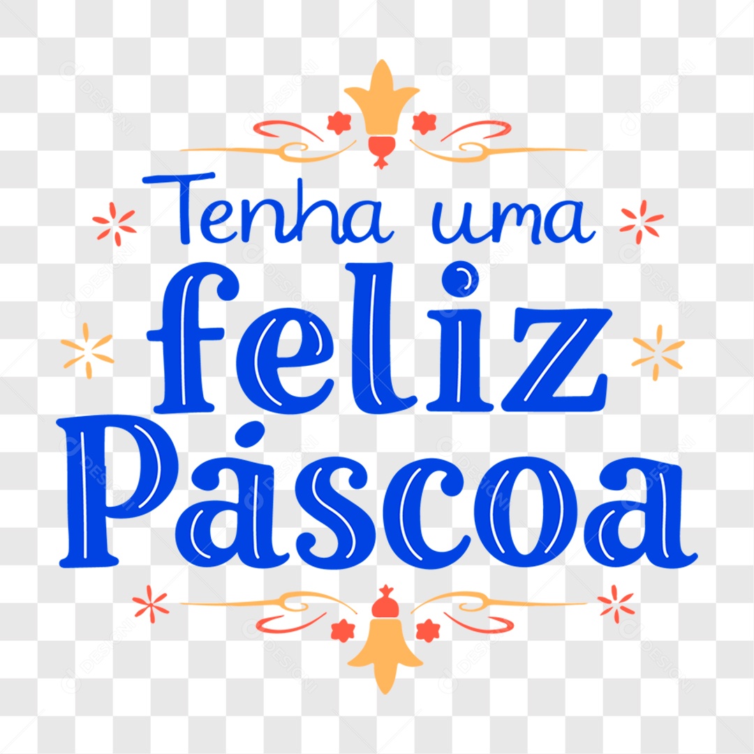 Lettering Feliz Páscoa EPS + PNG
