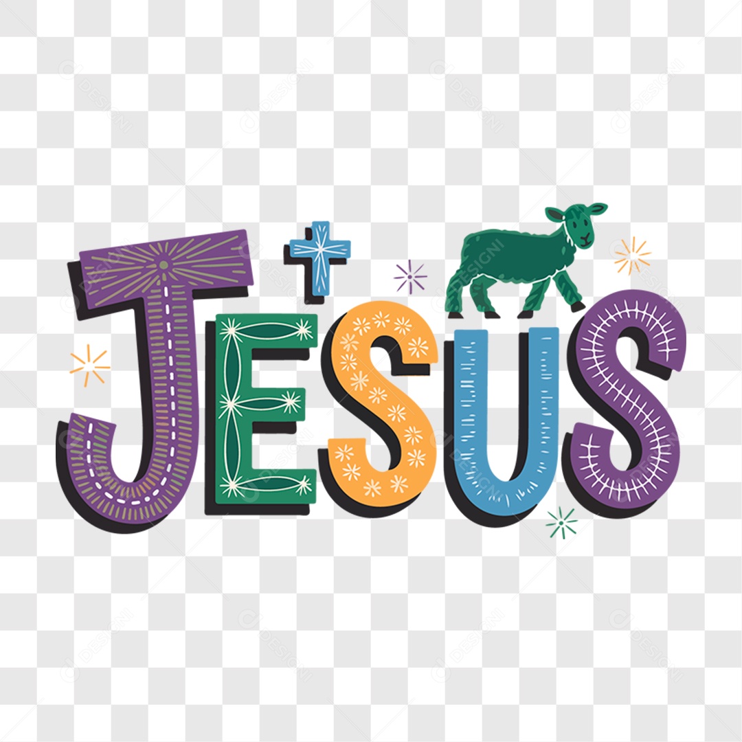 Lettering Páscoa Jesus EPS + PNG