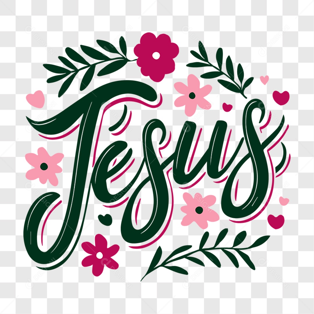 Lettering Páscoa Jesus EPS + PNG