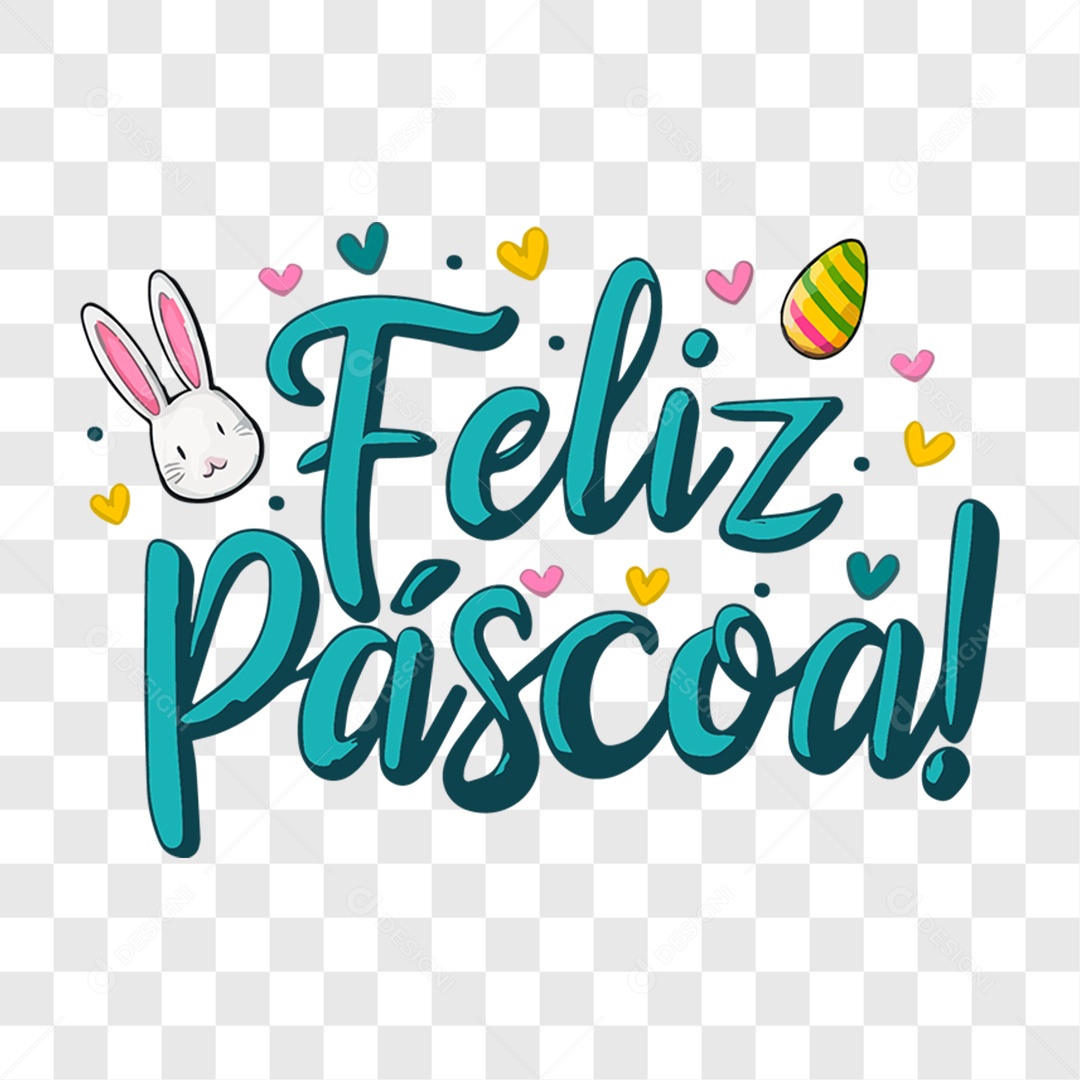 Lettering Feliz Páscoa EPS + PNG