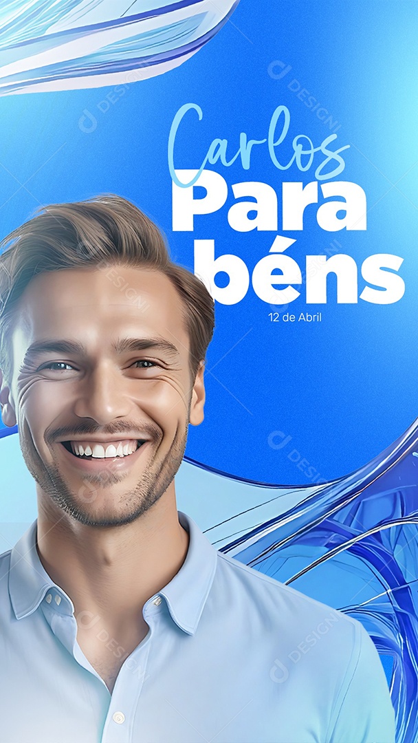 Feliz Aniversário Parabéns Carlos Social Media PSD Editável
