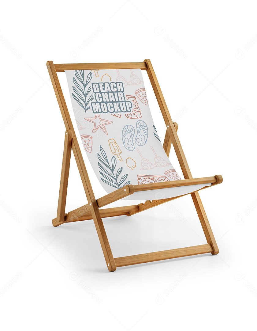 Cadeira de Praia Mockup PSD Editável