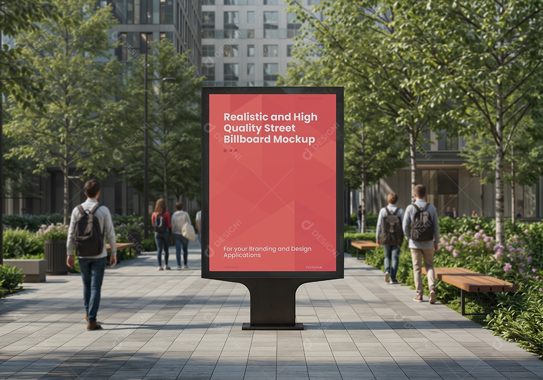 Outdoor Publicitário PSD Editável Mockup