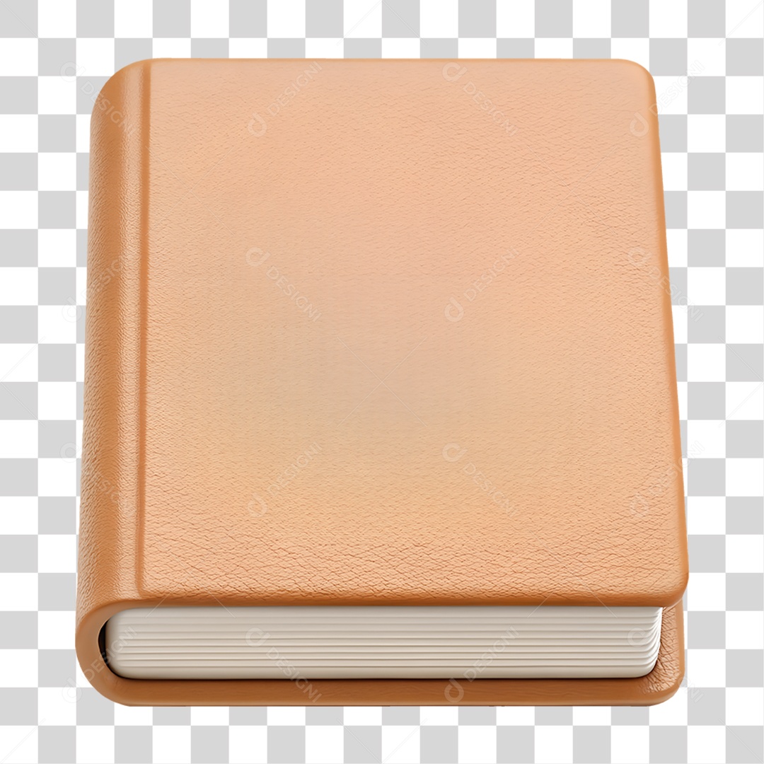 Livro Fechado com Capa Bege PNG Transparente