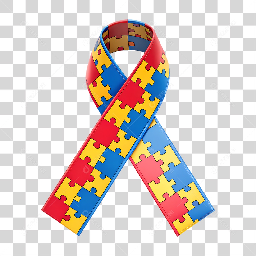 Fita de Quebra-Cabeça Autismo PNG Transparente