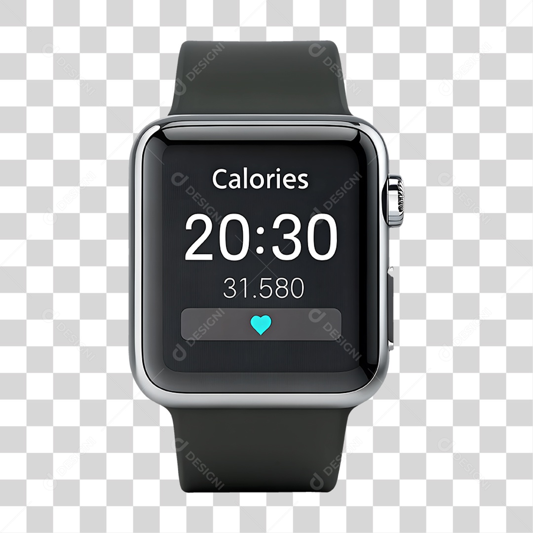 Relógio Inteligente com Contador de Calorias PNG Transparente