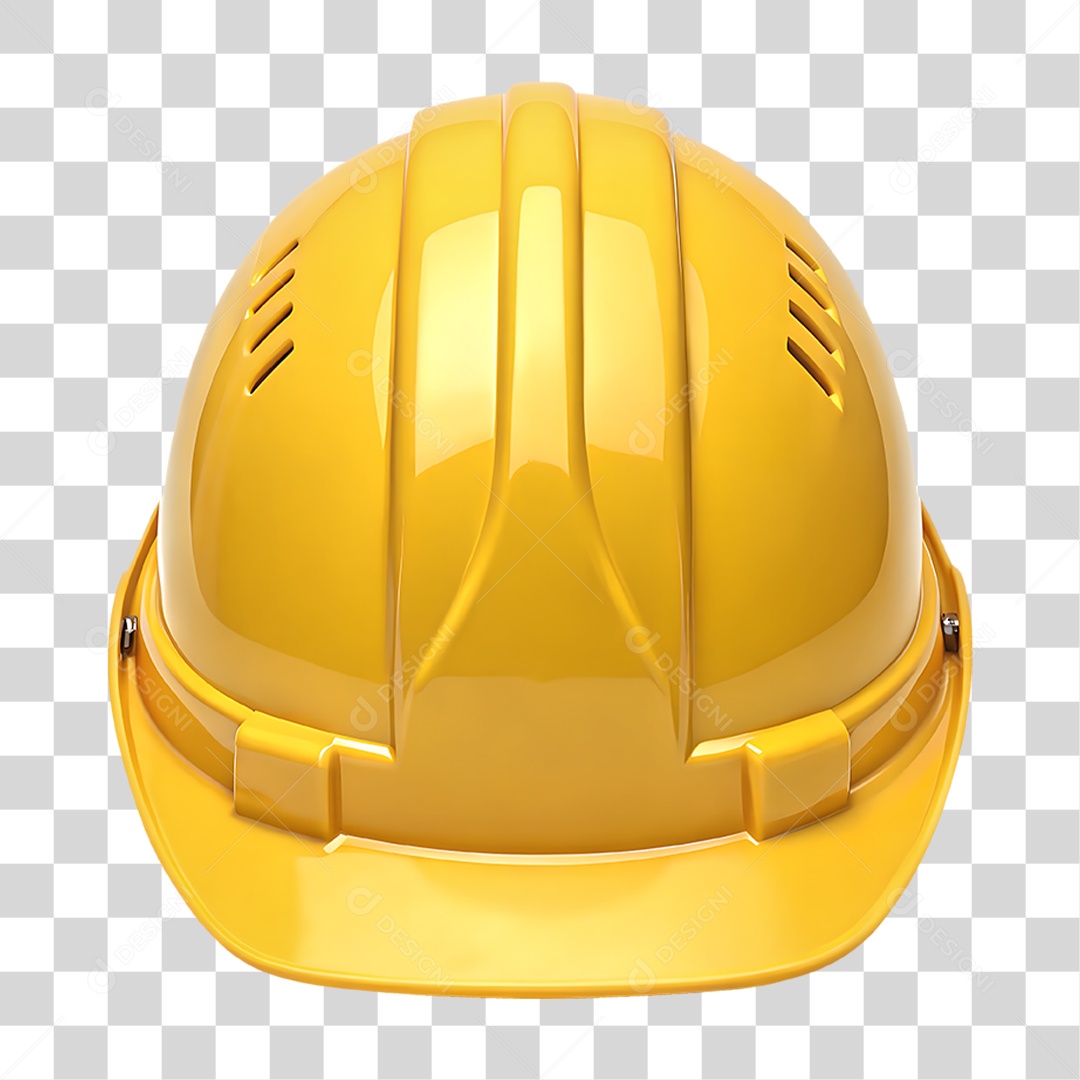 Capacete de Engenharia Amarelo PNG Transparente