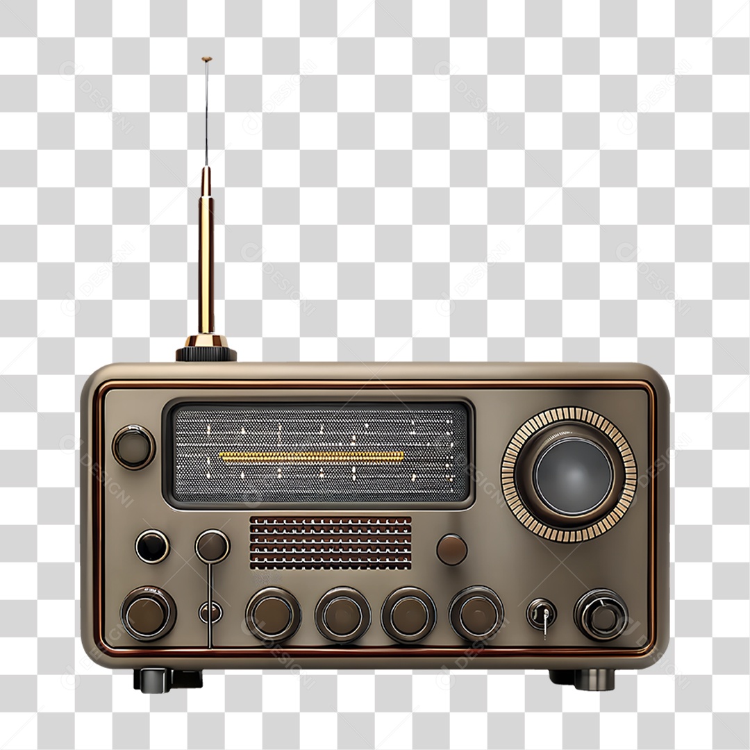 Rádio Amador Antigo PNG Transparente