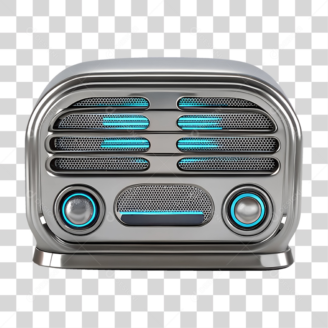Rádio Retrô PNG Transparente
